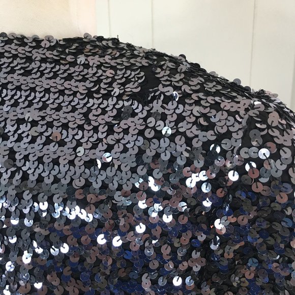 Vintage 80s Metallic Sequin Trophy Jacket M - Picture 13 of 15